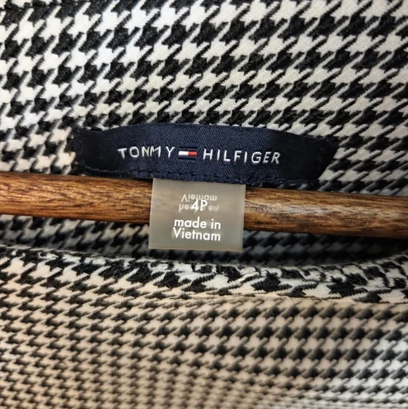 Tommy Hilfiger Black and White Houdstooth Mini Dress - Picture 3 of 4